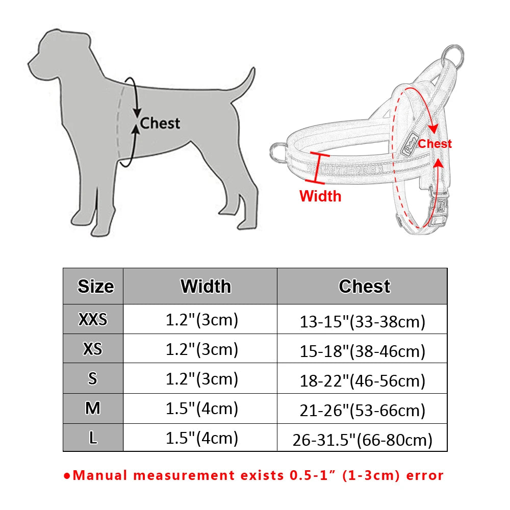 Soft Customized Dog Harness – Embroidered Nylon Padded Vest for Small, Medium & Large Dogs (Free Name & Phone Number)