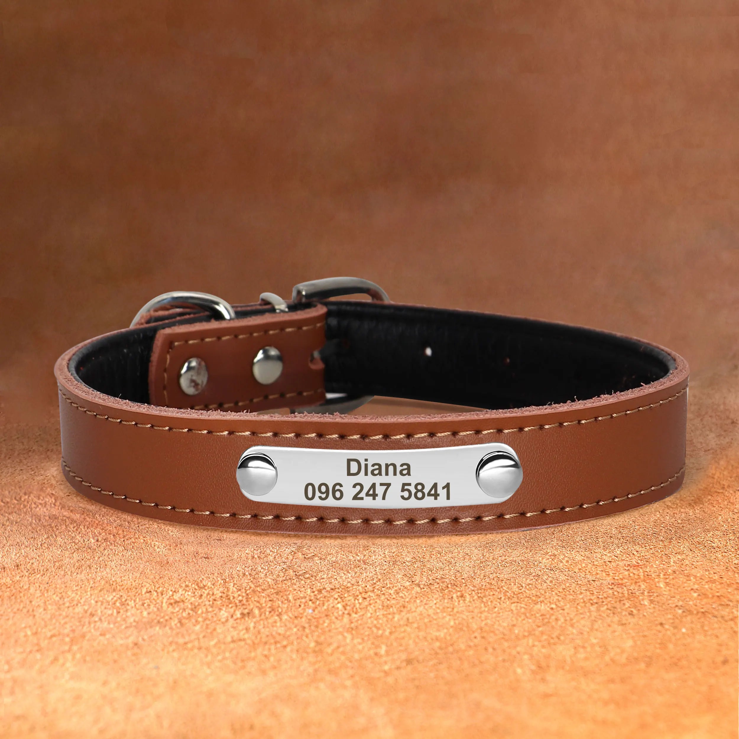 Cool Spiked Studded Leather Dog Collar – Durable Strong Collar for Medium & Large Dogs (Pitbull, Bulldog, Boxer)