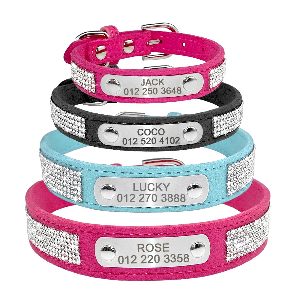 ✨ Personalized Bling Dog Collar – Sparkle, Style & Safety ✨