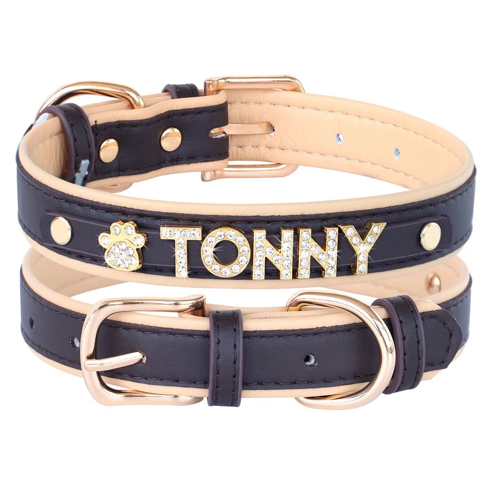 Personalized Small Dog Cat Collar – DIY Rhinestone Bling Charm