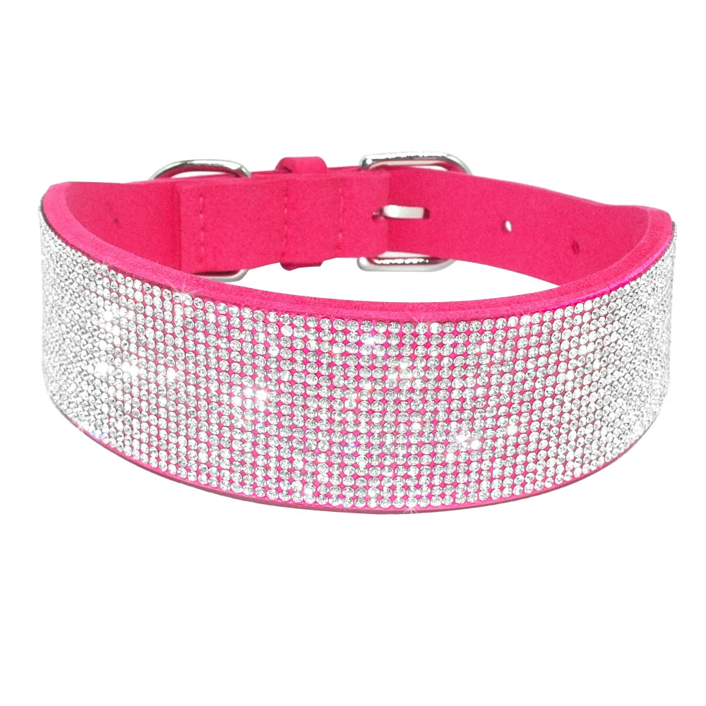 Bling Rhinestone Dog & Cat Collar with Leash Set
