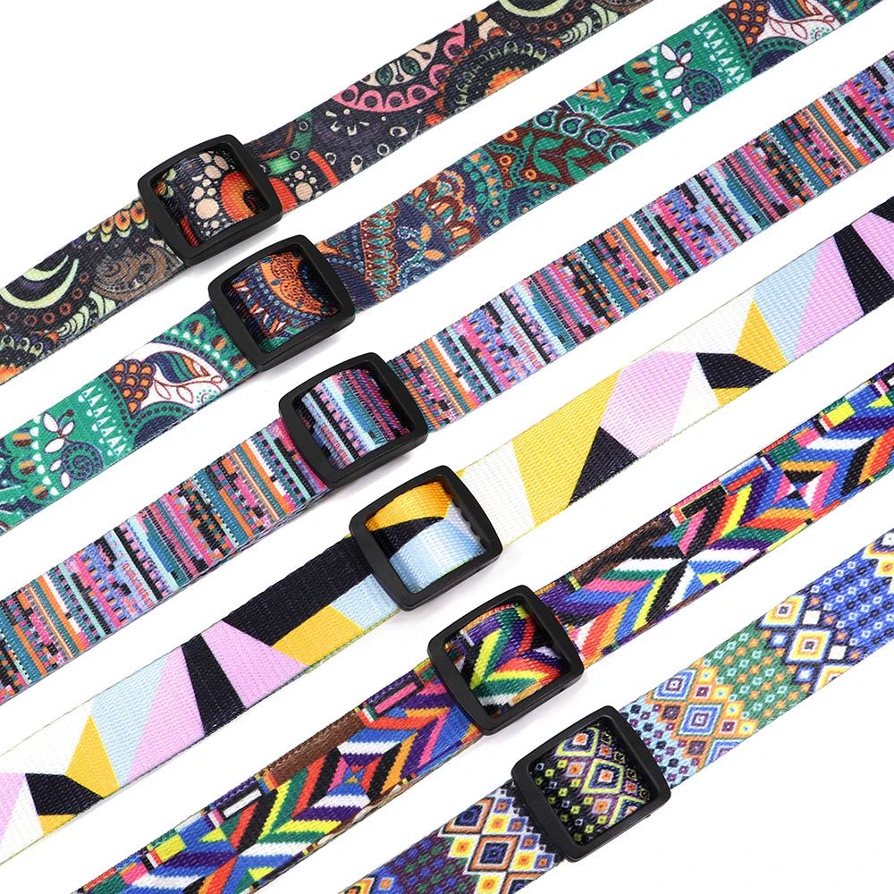 12 Styles Nylon Floral Printed Dog Collar – Bohemian Adjustable Small Puppy & Cat Collar – Chihuahua Pet Supplies Accessories