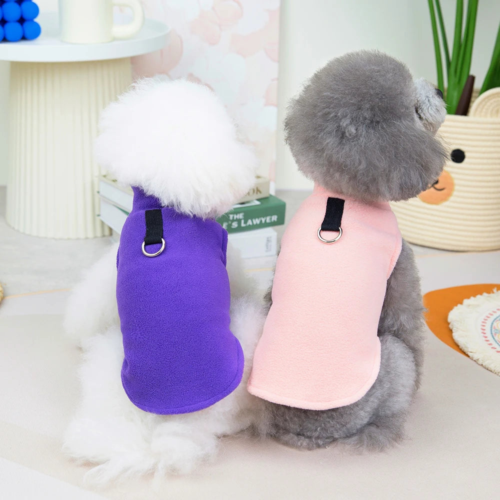 Soft Fleece Dog Jacket – Warm Winter Coat for Small & Medium Dogs