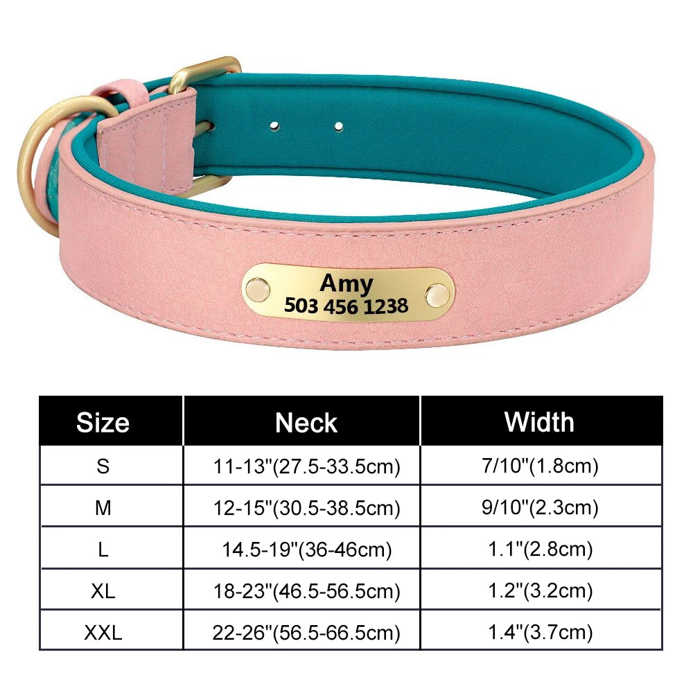 Custom Dog Collar – Personalized ID Tag Collar for Small, Medium, and Large Dogs