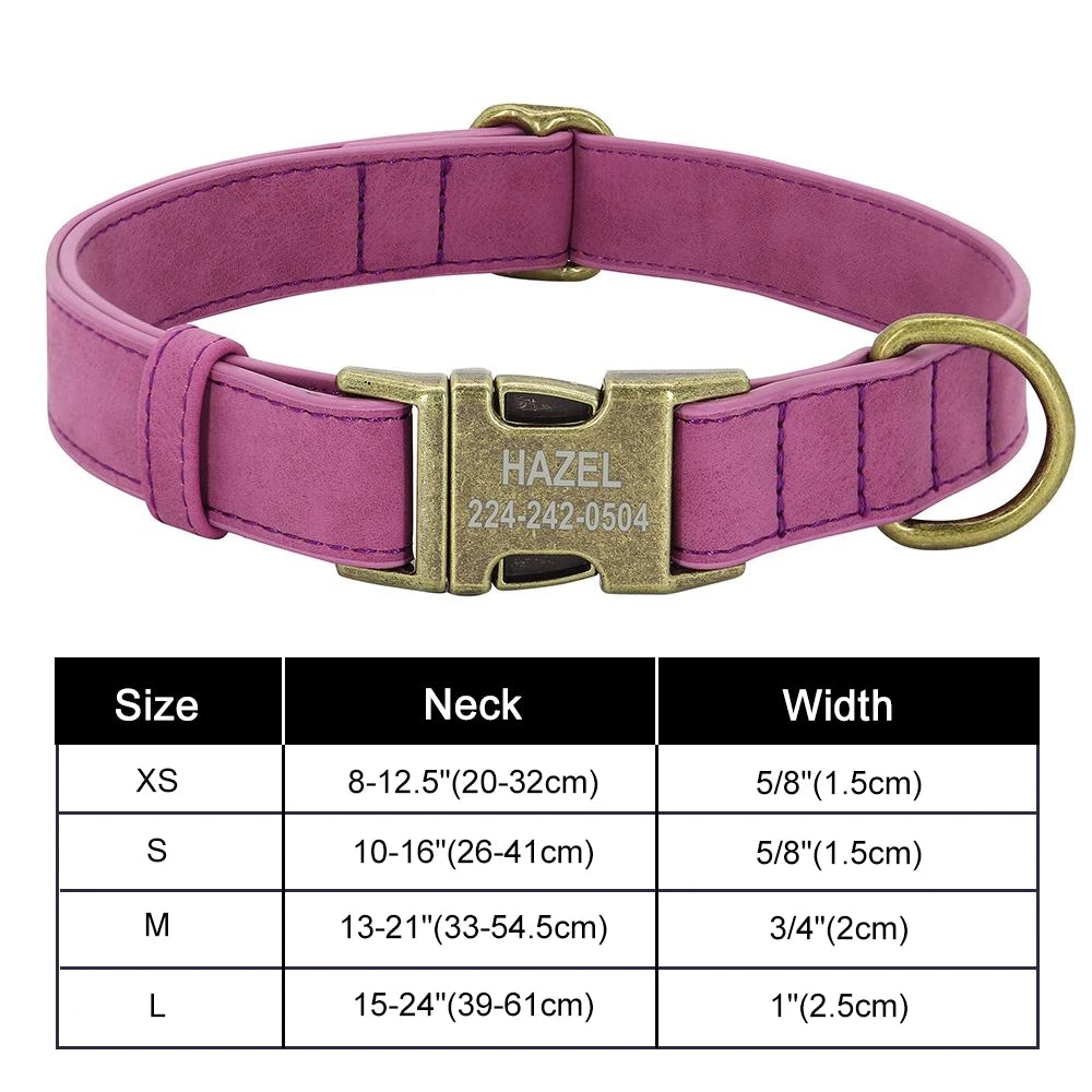 Custom Dog Collar – Personalized ID Tag Collar for Small, Medium, and Large Dogs