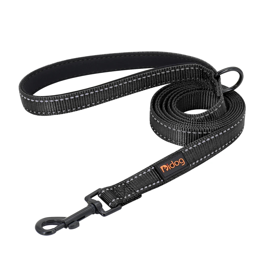 Nylon Reflective Dog Leash – Soft &amp; Durable Pet Lead