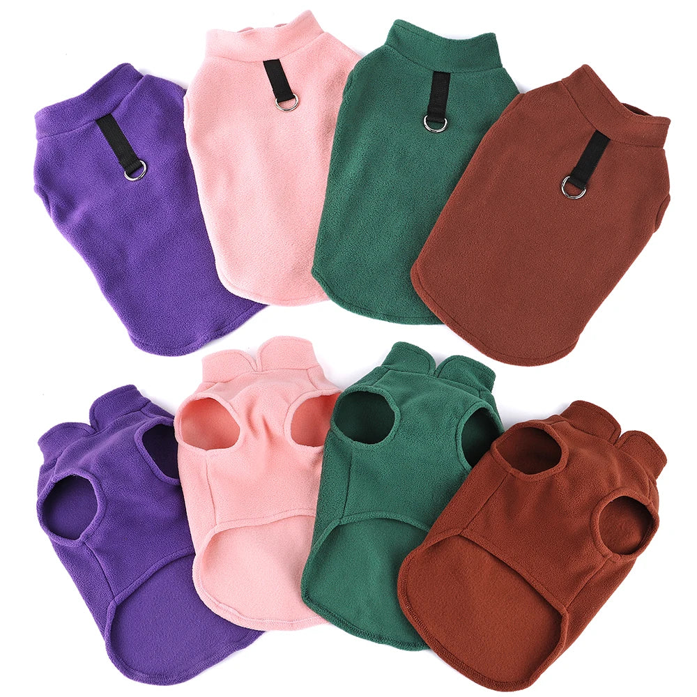 Soft Fleece Dog Jacket – Warm Winter Coat for Small & Medium Dogs