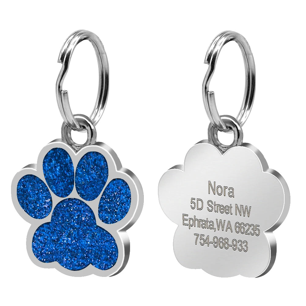Personalized Dog & Cat ID Tag – Engraved Stainless Steel Pet Name & Address Tag