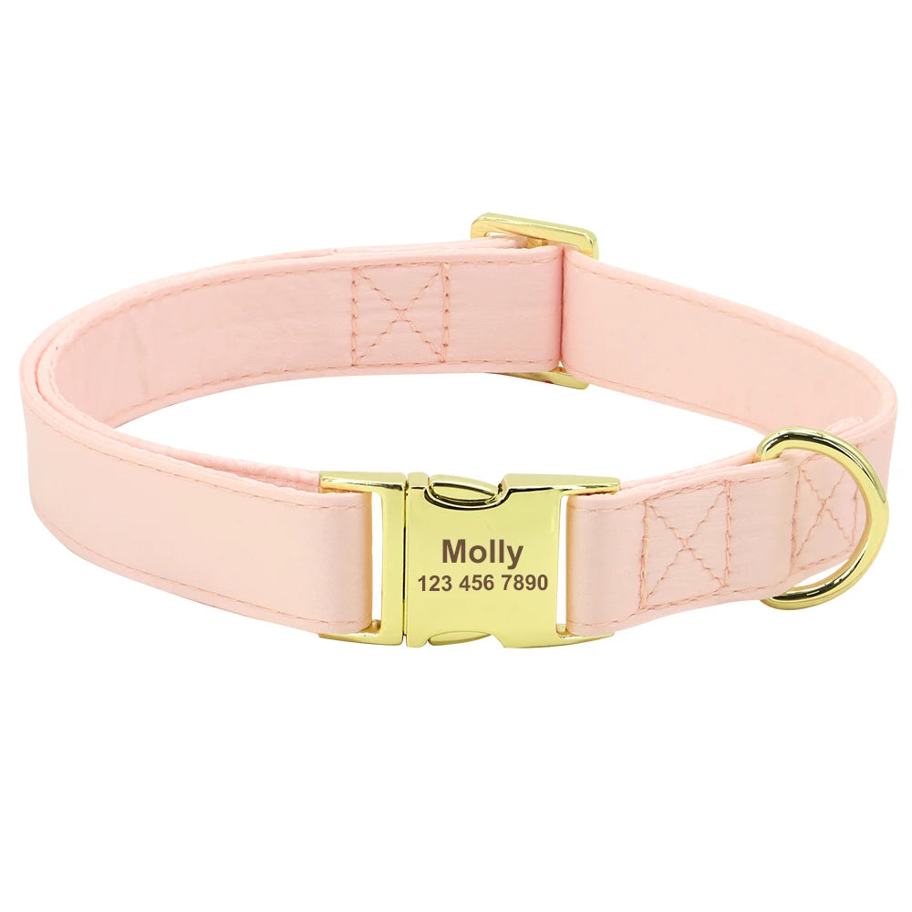 Engraved Dog Collar – Personalized ID Tag for Dogs & Cats (XS–L)
