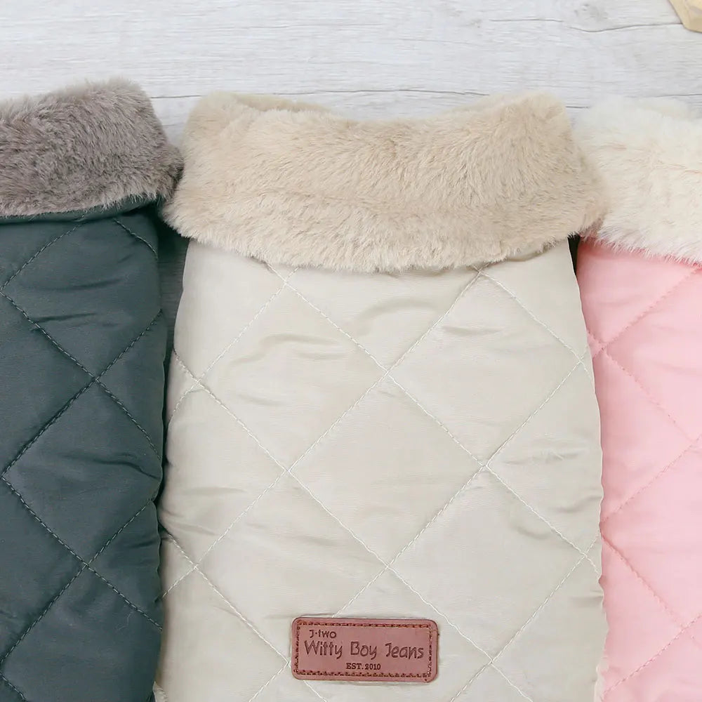 Winter Pet Jacket – Super Warm Coat with Fur Collar for Small Dogs