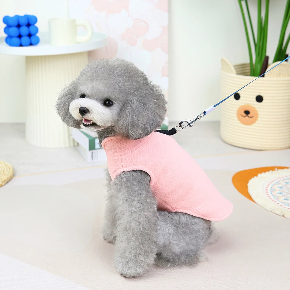 Soft Fleece Dog Jacket – Warm Winter Coat for Small & Medium Dogs