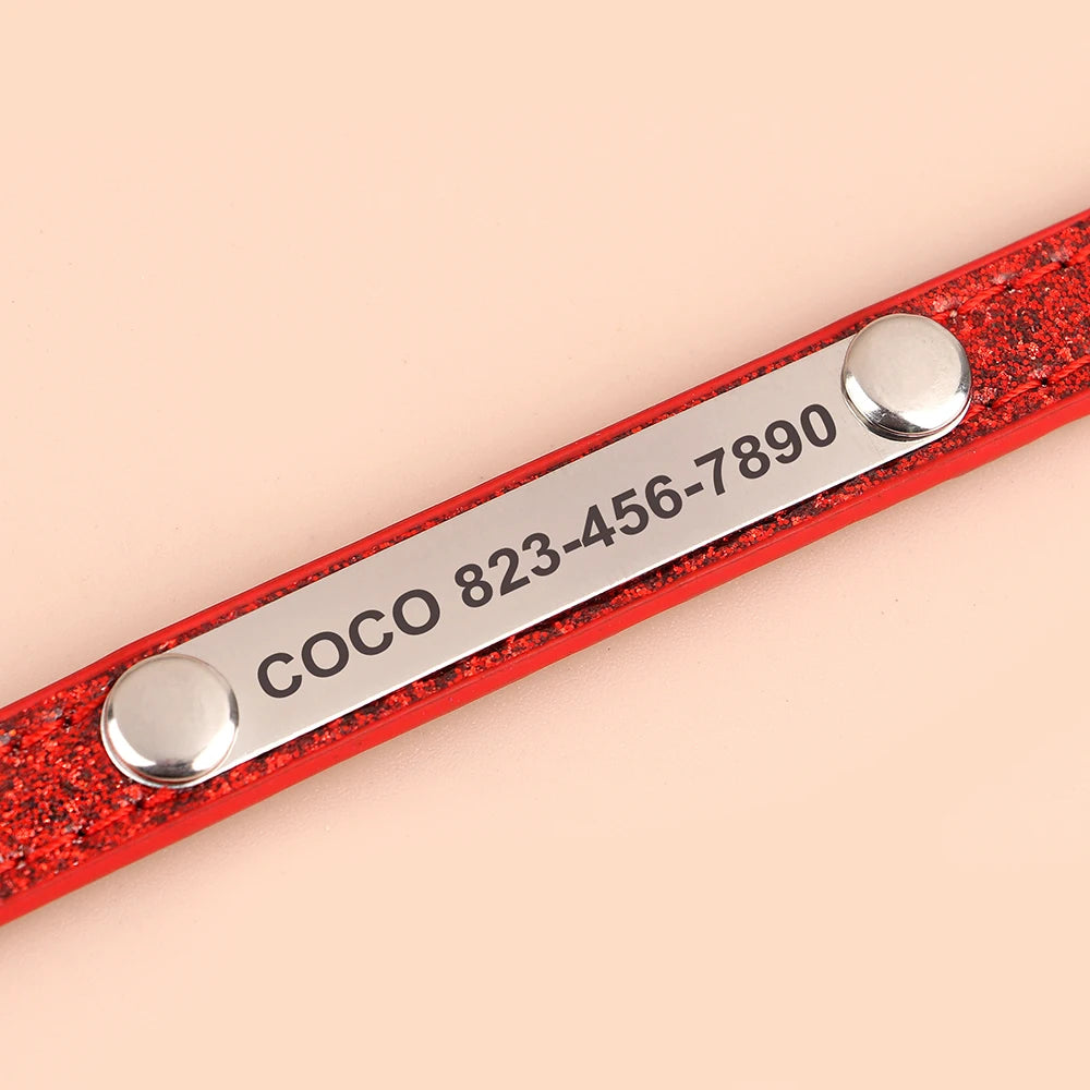 Custom Cat Collar with Engraved ID Tag & Bell – Personalized Safety Collar for Cats & Small Dogs