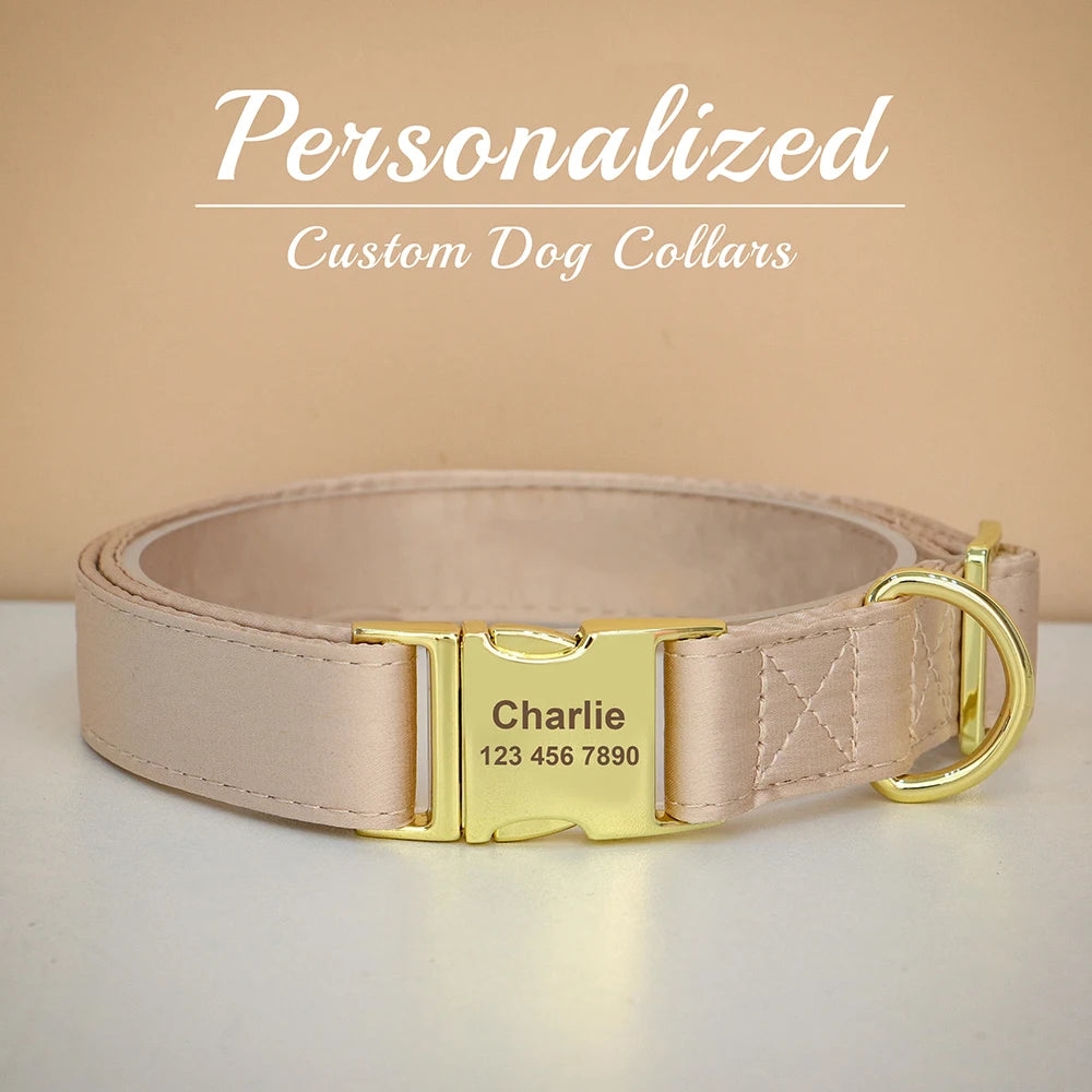 Engraved Dog Collar – Personalized ID Tag for Dogs & Cats (XS–L)