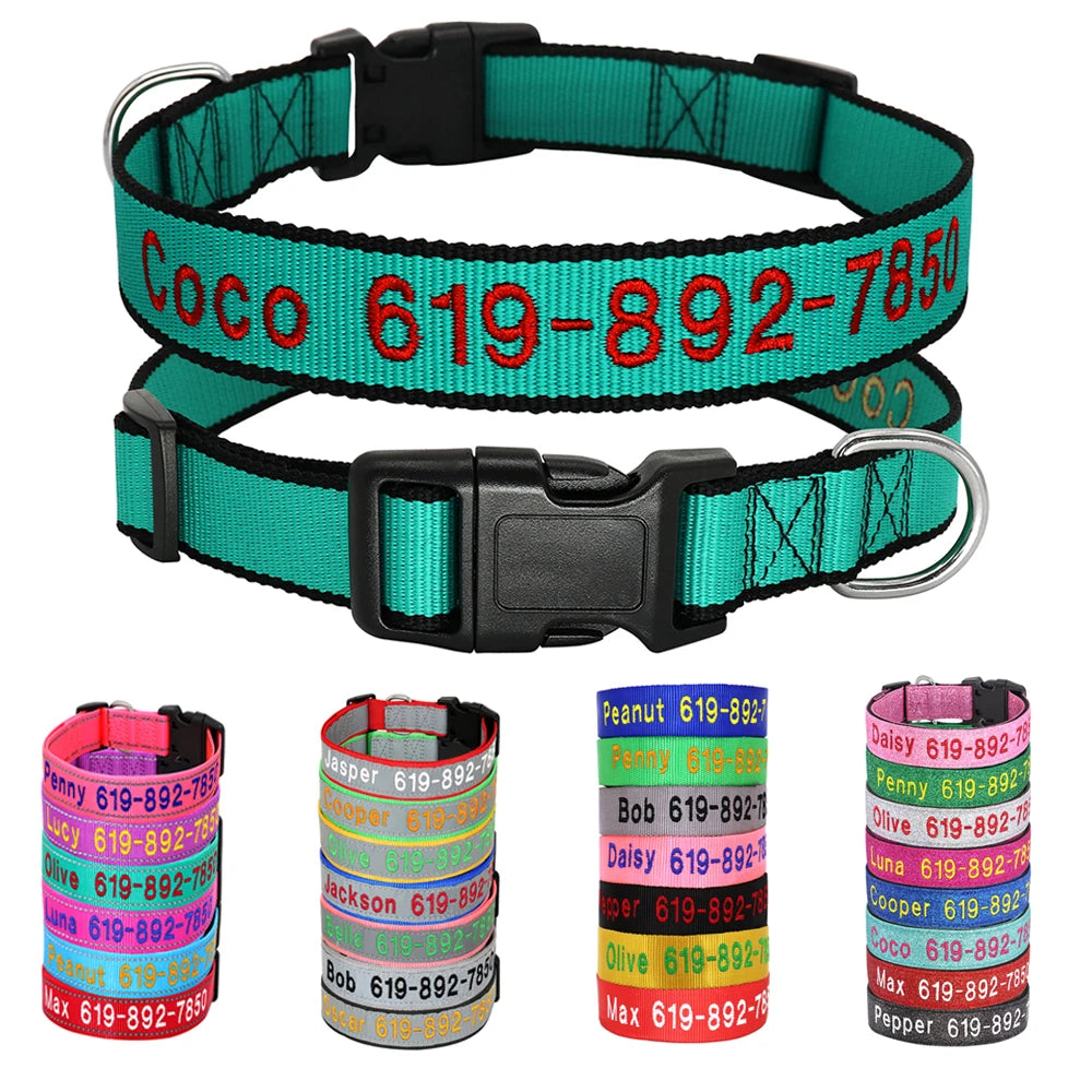 ✨ Personalized Dog Collar with Embroidered Name & Phone Number – Keep Your Pup Safe in Style!