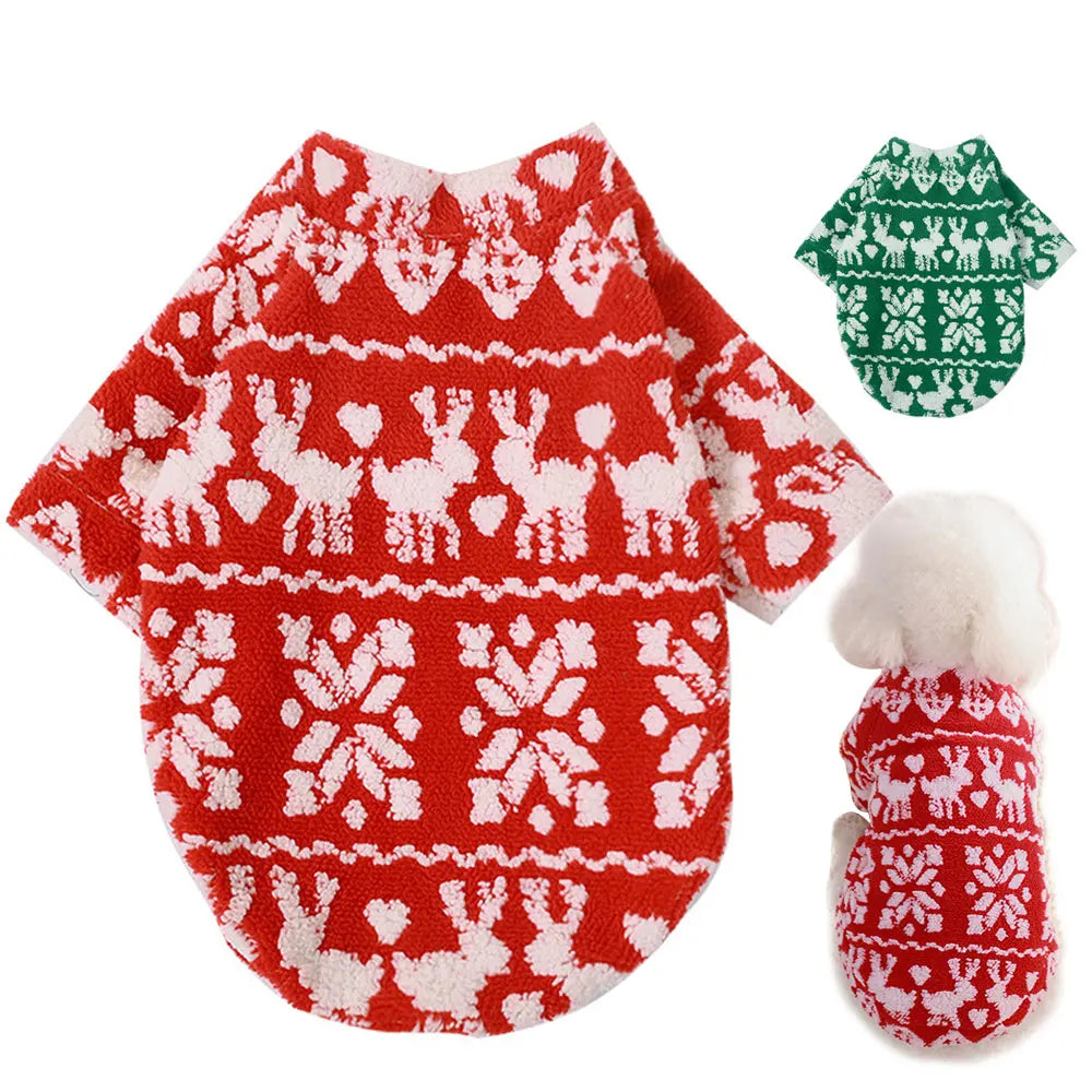 Christmas Dog Clothes – Soft Fleece Vest for Dogs & Cats
