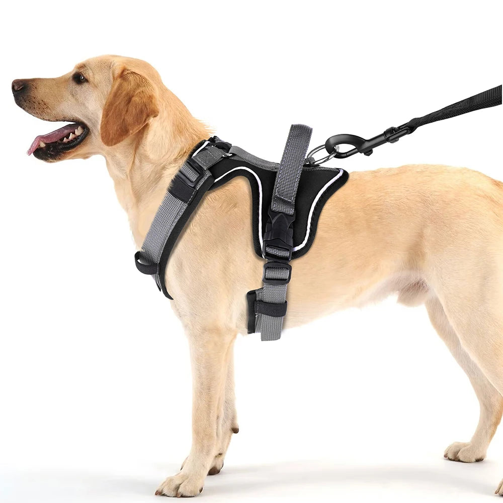 Adjustable Dog Harness Vest Mesh Nylon Pet Vest No Pull Reflective Harness for Small Medium Large Dogs With Handle Pitbull Pug