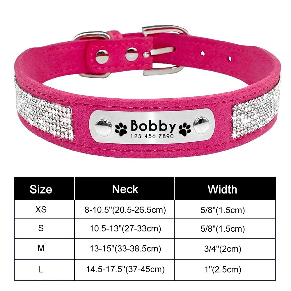 ✨ Personalized Bling Dog Collar – Sparkle, Style & Safety ✨