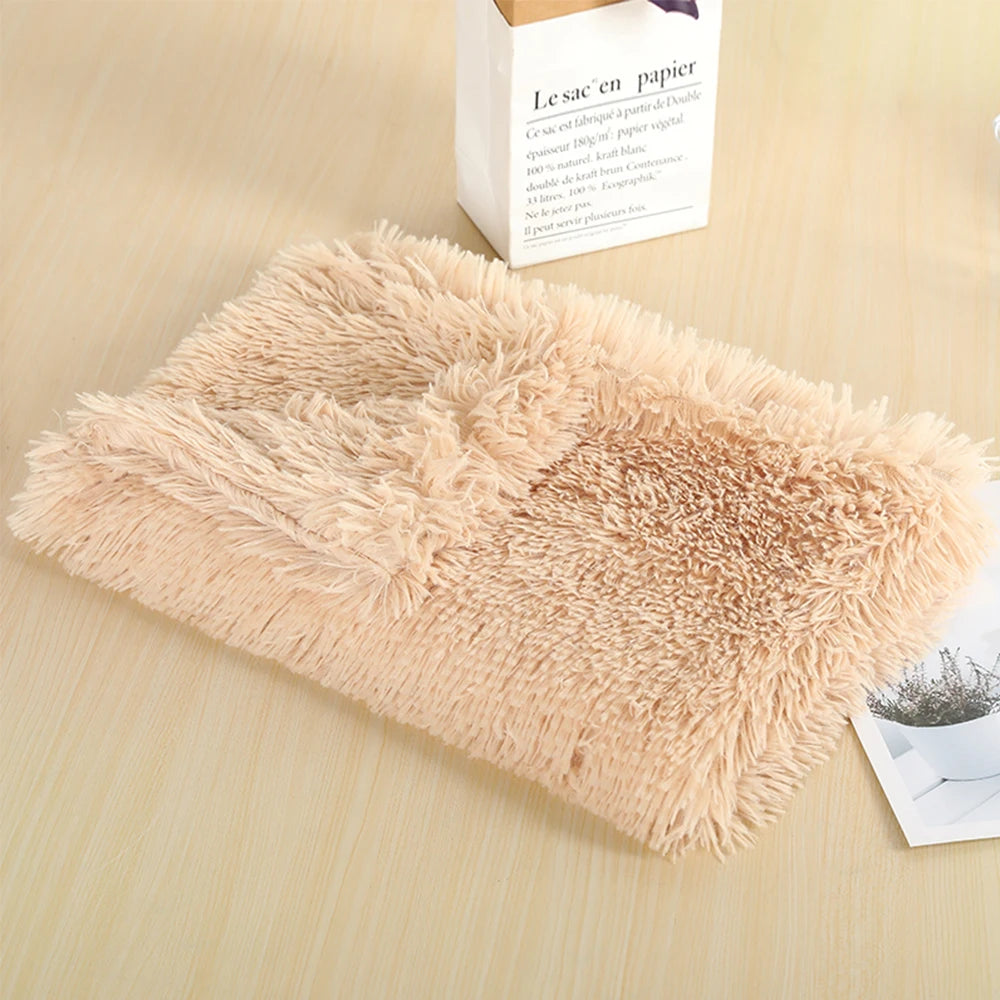 Soft Fur Dog Mat Blanket – Fluffy Long Plush Pet Bed for Dogs & Cats