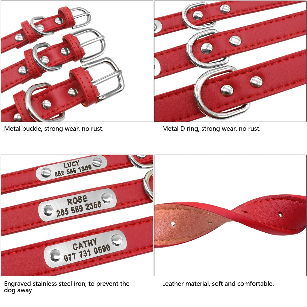 Custom Dog Collar – Personalized ID Tag Collar for Small, Medium, and Large Dogs