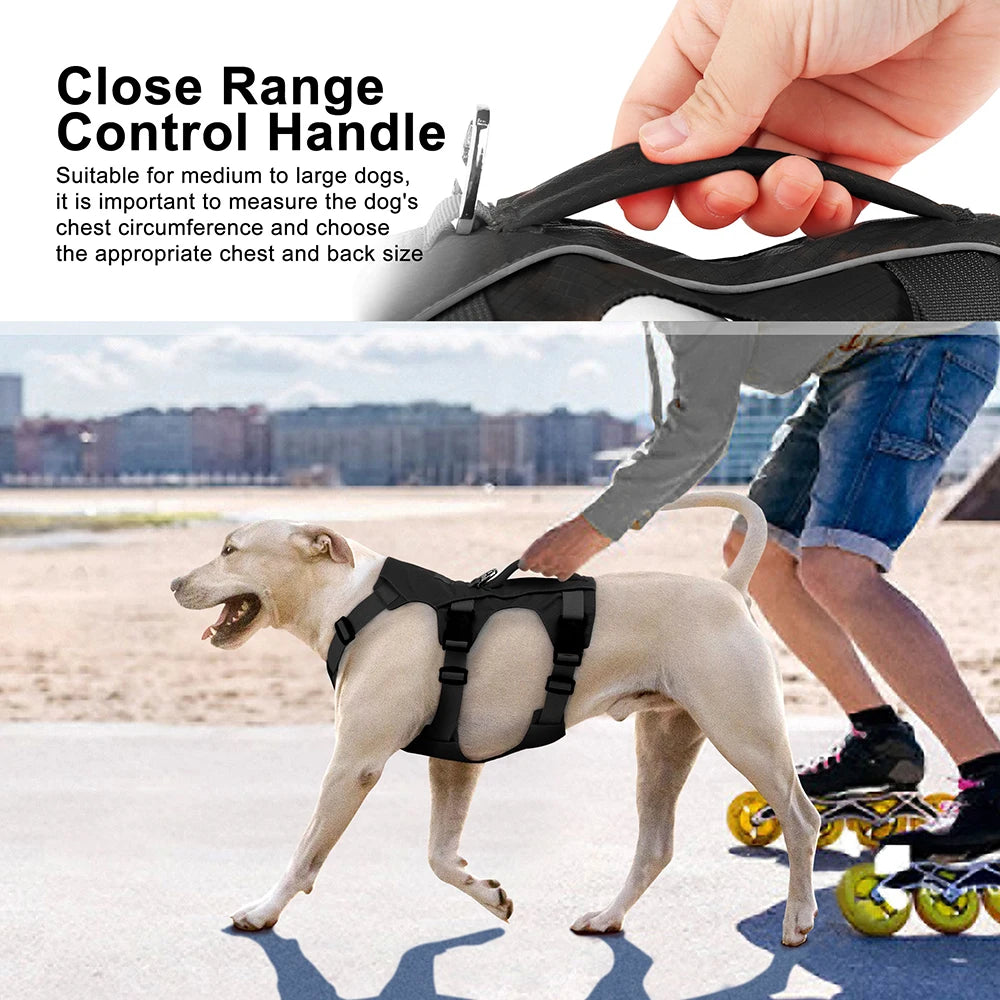 No Pull Dog Harness Reflective Waterproof Pet Harness Vest With Handle for Small Medium Large Dogs Walking Training Chest Straps