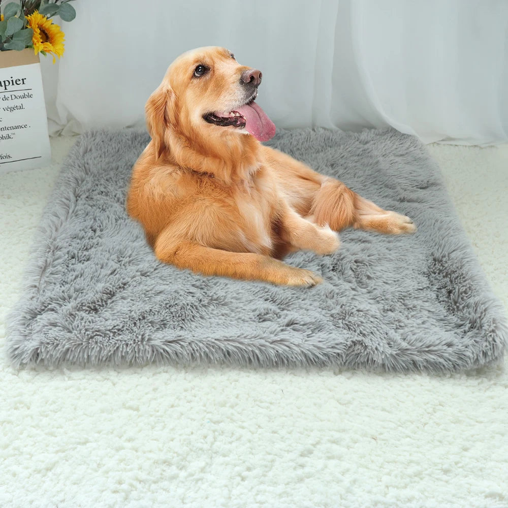 Soft Fur Dog Mat Blanket – Fluffy Long Plush Pet Bed for Dogs & Cats