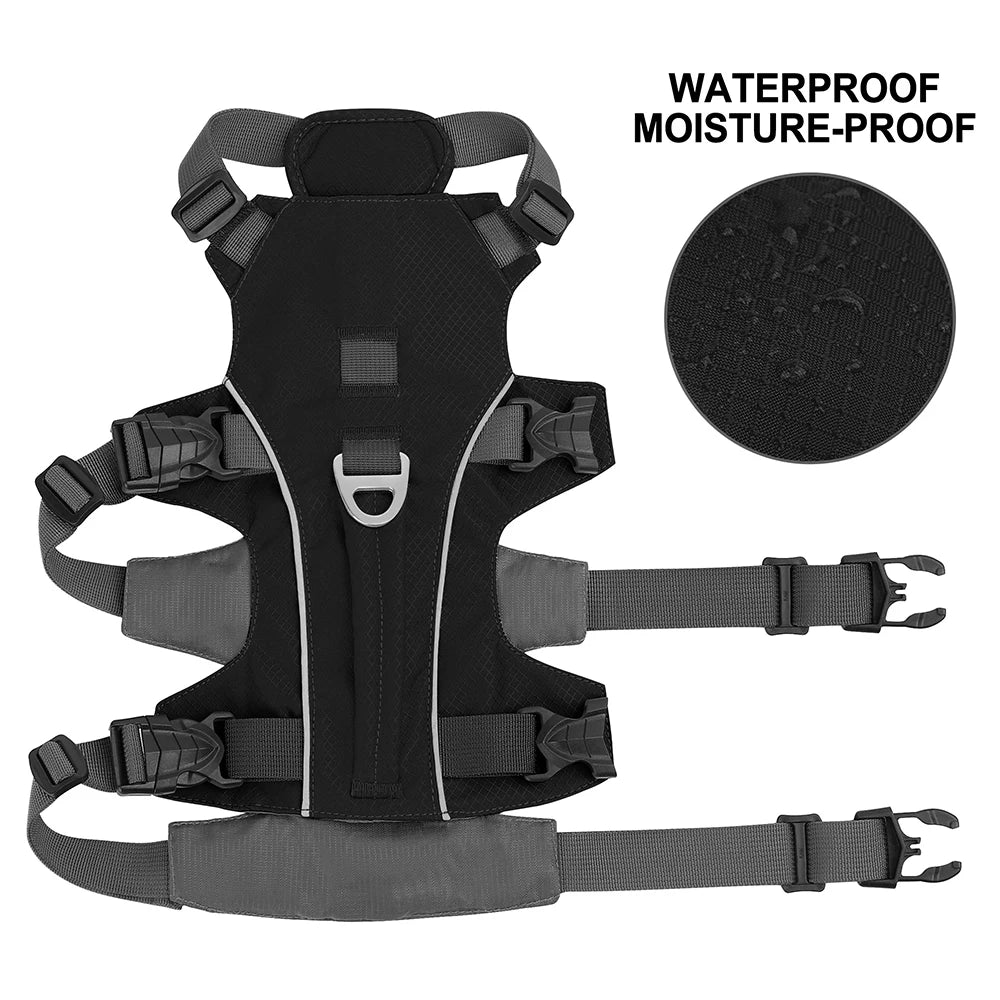 No Pull Dog Harness Reflective Waterproof Pet Harness Vest With Handle for Small Medium Large Dogs Walking Training Chest Straps