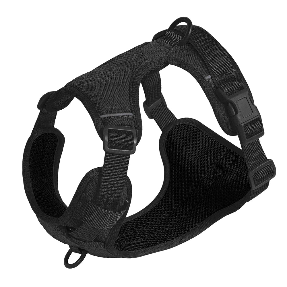 No Pull Nylon Mesh Dog Harness Breathable Pet Harnesses Vest For Medium Large Dogs Reflective Dog Chest Strap French Bulldog