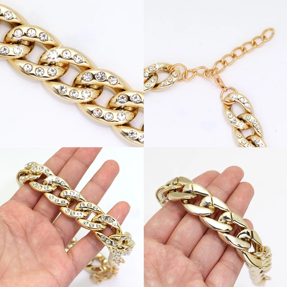 Luxury Rhinestone Dog Chain Collar – Diamond Style Pet Necklace | Fashion Gold & Silver Chain for Small & Medium Dogs