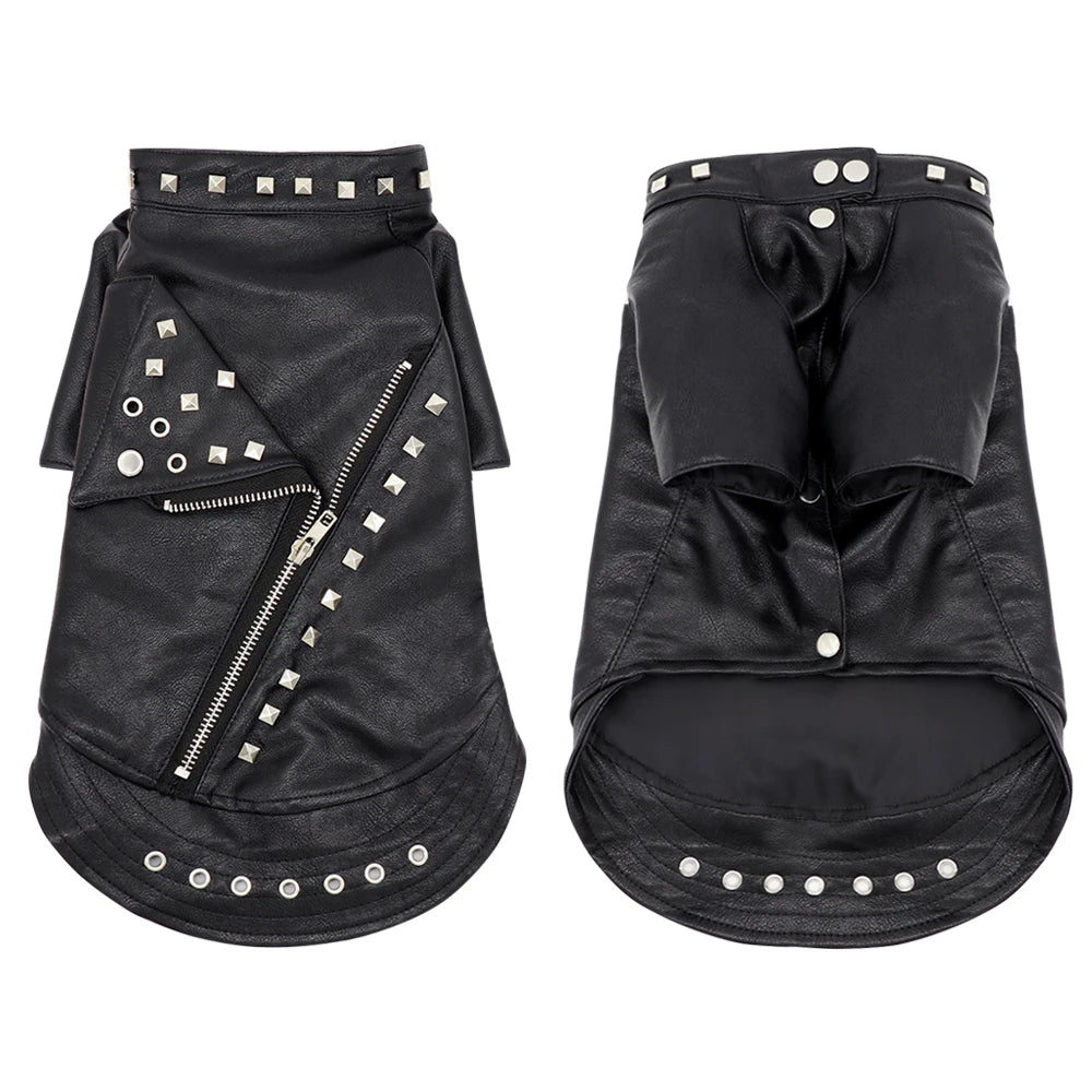 Cool Dog Jacket – Rocker Style Leather Coat for Small & Medium Dogs
