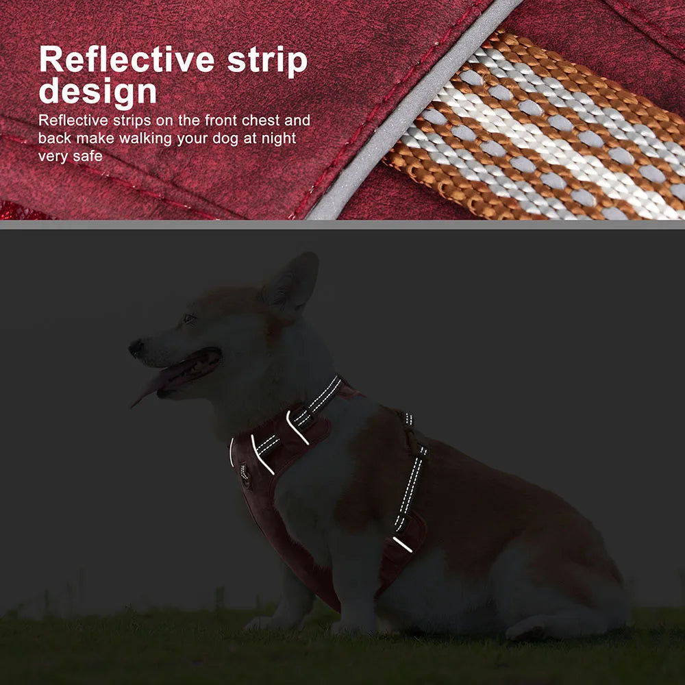 Waterproof Dog Harness – Reflective Nylon Harness Vest for Dogs