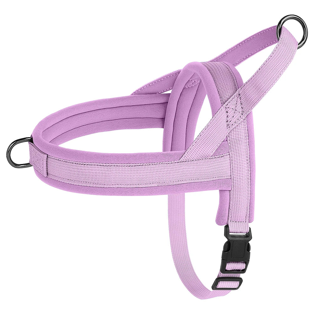 Nylon Padded Dog Harness Vest – Adjustable No Pull Soft Pet Harness for Small & Medium Dogs (French Bulldog, Chihuahua, Puppy, Cat Vest)