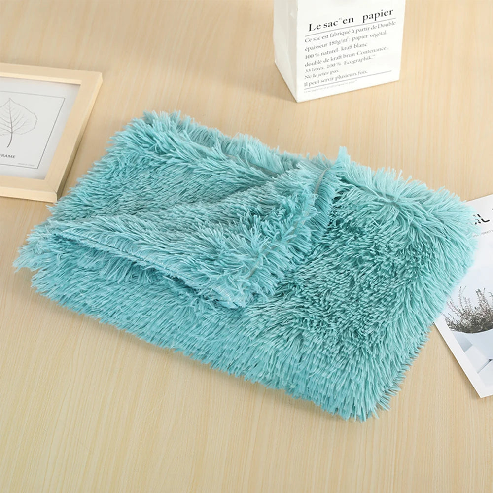 Soft Fur Dog Mat Blanket – Fluffy Long Plush Pet Bed for Dogs & Cats