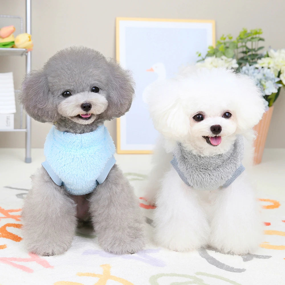Warm Fur Dog Clothes – Soft Fleece Puppy Winter Sweater Jacket Coat for Small Dogs Chihuahua Yorkie