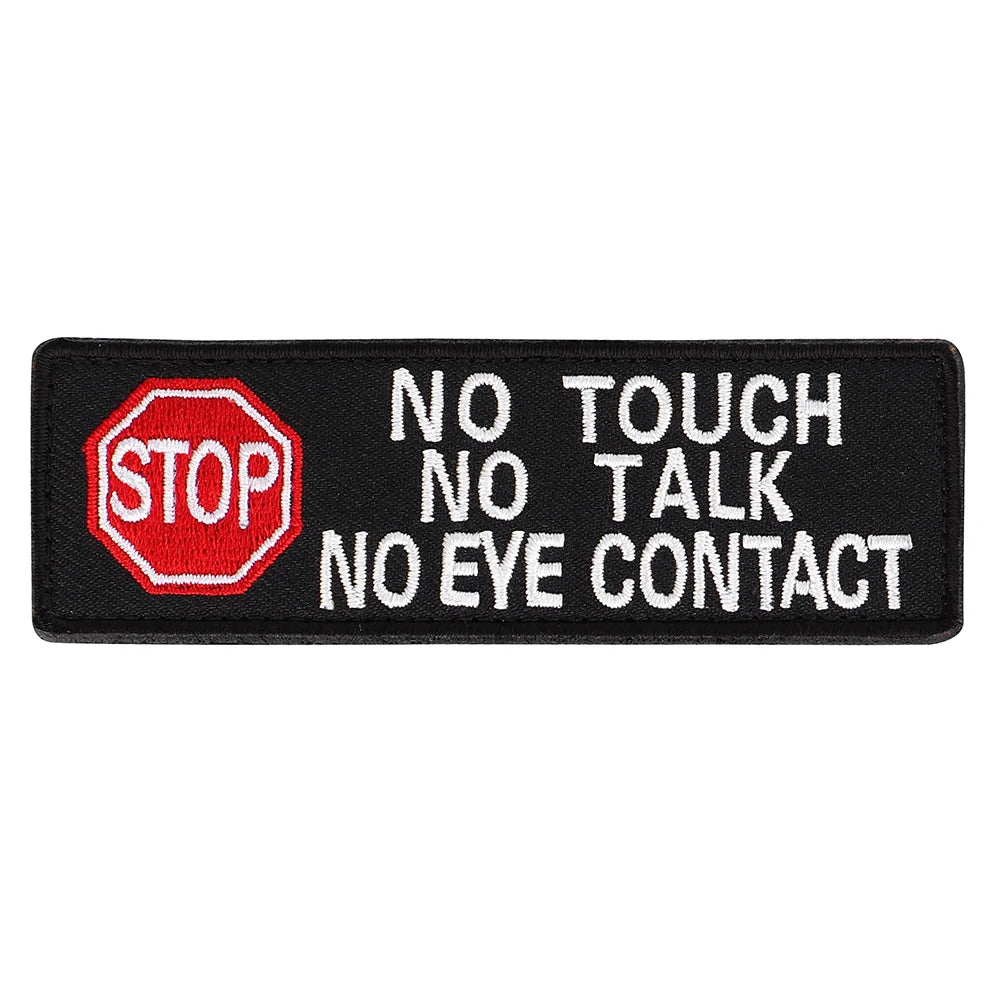 Dog Harness & Collar Patch Tags – “I’m Special”, “In Training”, “No Touch No Talk No Eye Contact”