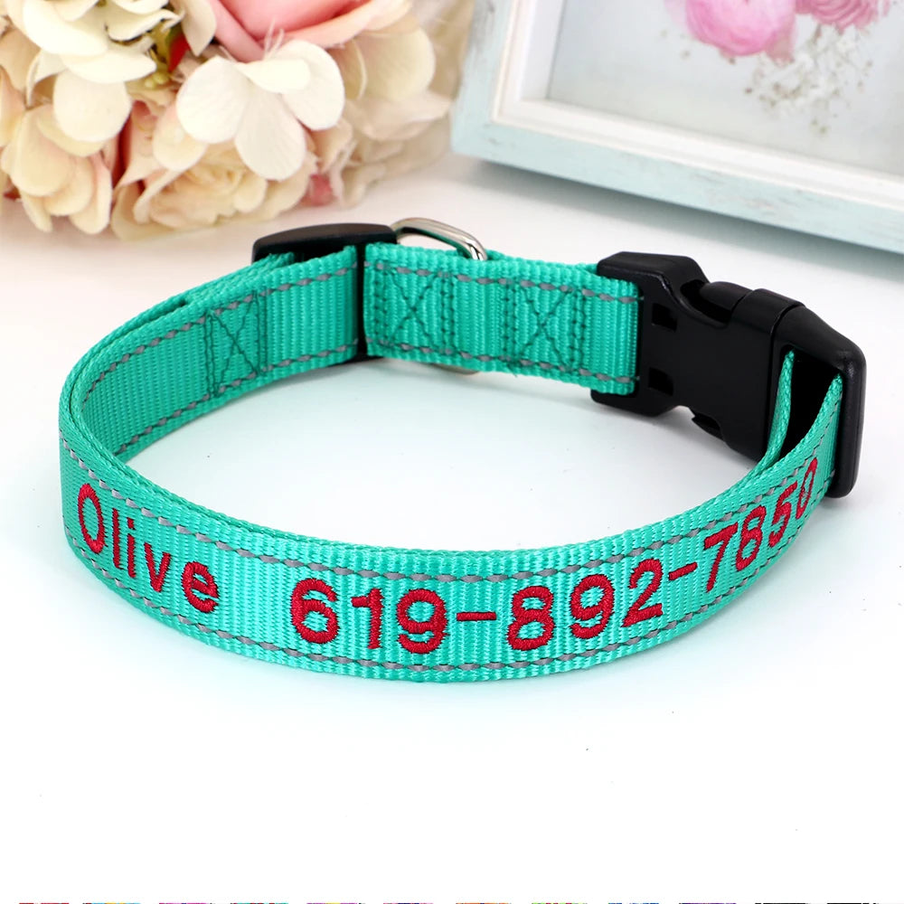 ✨ Personalized Dog Collar with Embroidered Name & Phone Number – Keep Your Pup Safe in Style!